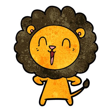 Çizgi film aslanının vektör çizimi