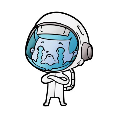 Çizgi film astronotunun vektör çizimi