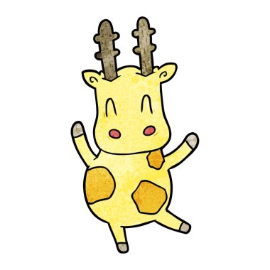 Şirin zürafanın vektör çizimi