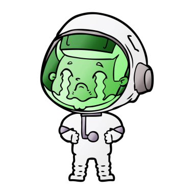 Çizgi film astronotunun vektör çizimi