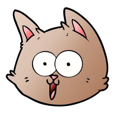 vektör çizim karikatür kedi yüz