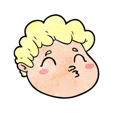 vektör çizim karikatür erkek yüz