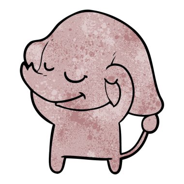 Çizgi film filinin vektör illüstrasyonu