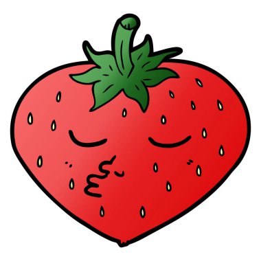 vektör çizim karikatür çilek