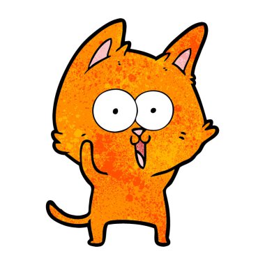 komik karikatür kedi vektör çizim