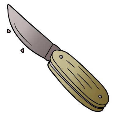 vektör çizim karikatür bıçak katlama