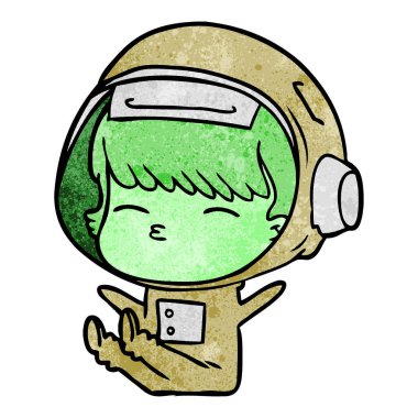 vektör çizim karikatür meraklı astronot