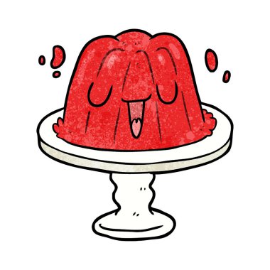 çizgi film jöle wobbling plaka üzerinde