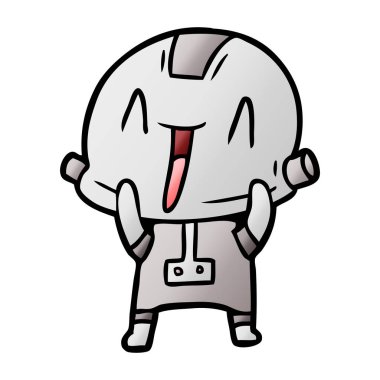 Çizgi film robotunun vektör çizimi