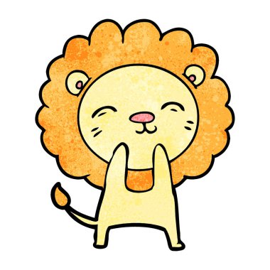 Çizgi film aslanının vektör çizimi