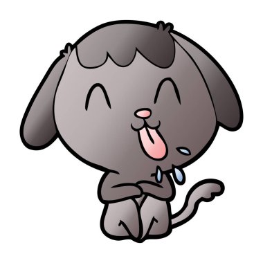 Çizgi film köpeğinin vektör çizimi