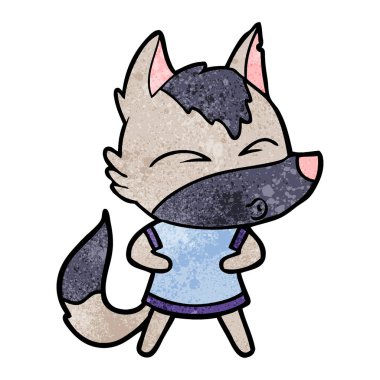 Çizgi film kurdunun vektör çizimi