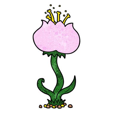 vektör çizim karikatür egzotik çiçek