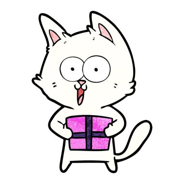 komik karikatür kedi vektör çizim