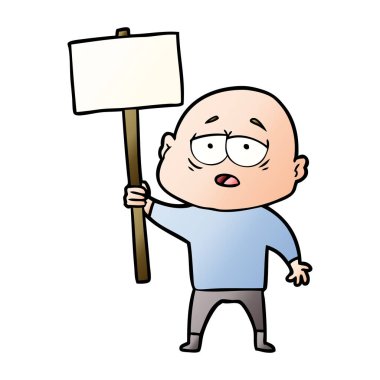 yorgun kel adam çizgi film