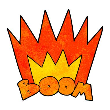 vektör çizim karikatür boom işareti
