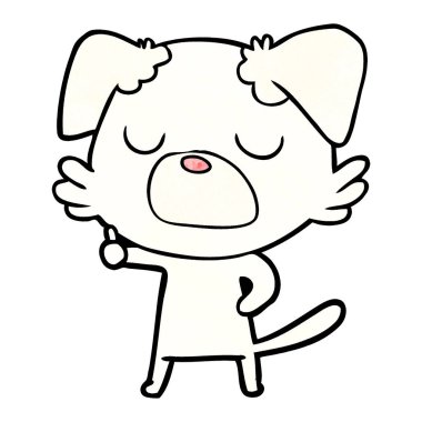 vektör çizim mutlu karikatür köpek