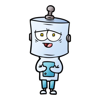 Çizgi film robotunun vektör çizimi