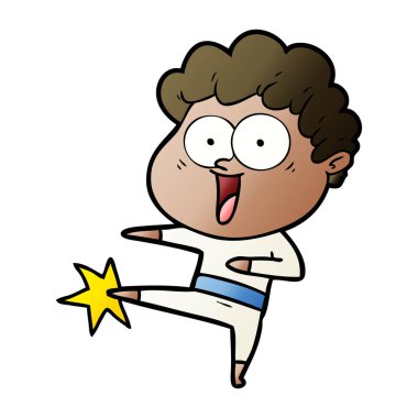 vektör çizim karikatür mutlu adam