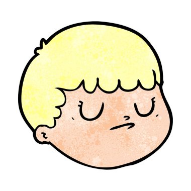 vektör çizim karikatür erkek yüz