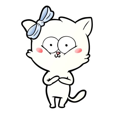 Çizgi film kedisinin vektör çizimi