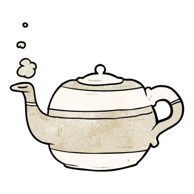 vektör çizim karikatür çaydanlık