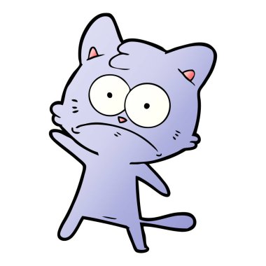 Çizgi film kedisinin vektör çizimi
