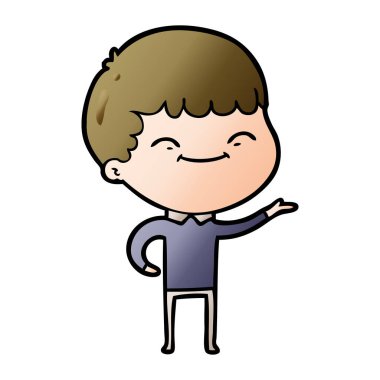 vektör çizim karikatür mutlu çocuk