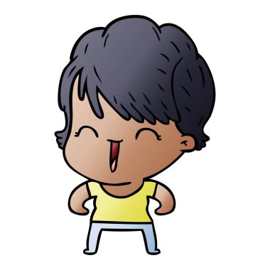 vektör çizim karikatür komik kadın