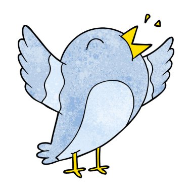 Çizgi film kuşunun vektör çizimi
