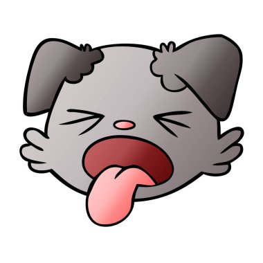 Çizgi film köpek yüzünün vektör illüstrasyonu