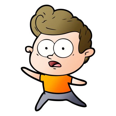 vektör çizim karikatür bakan adam