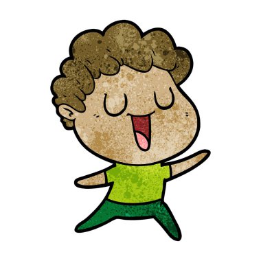 vektör çizim karikatür adam gülen