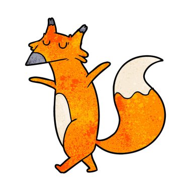 Çizgi film tilkisinin vektör çizimi