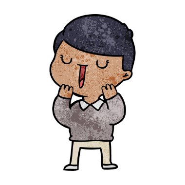 vektör çizim karikatür mutlu çocuk