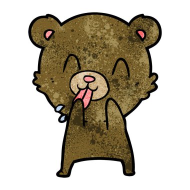 Çizgi film ayısının vektör çizimi