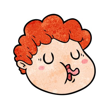 vektör çizim karikatür erkek yüz