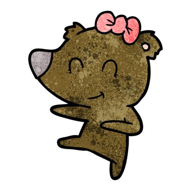 Çizgi film ayısının vektör çizimi