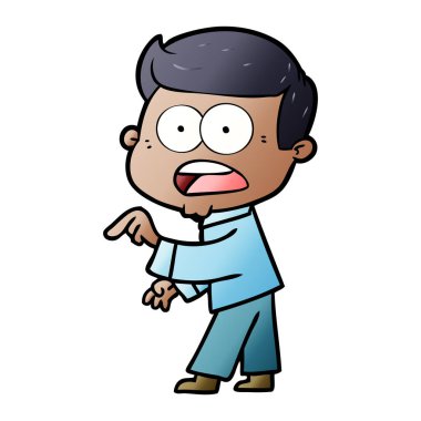 vektör çizim karikatür dostum şok