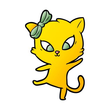 Çizgi film kedisinin vektör çizimi