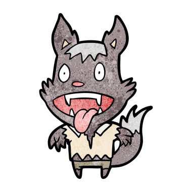 vektör çizim karikatür Cadılar Bayramı kurt adam