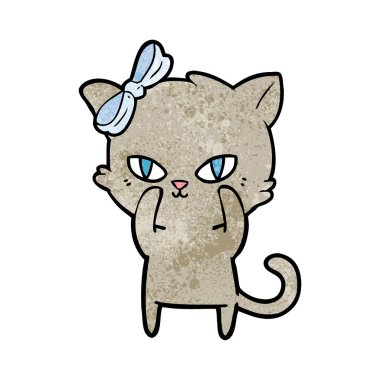 Çizgi film kedisinin vektör çizimi