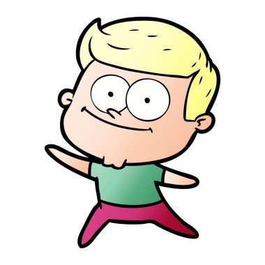 vektör çizim karikatür mutlu adam