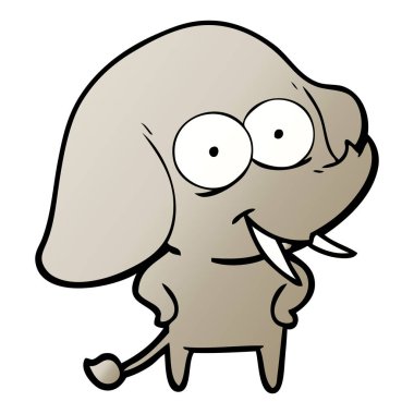 Çizgi film filinin vektör illüstrasyonu