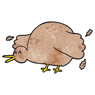 çizgi film kivi kuş kanatlarını çırparak