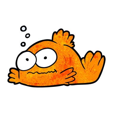 vektör çizim karikatür goldfish