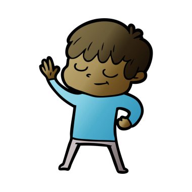 vektör çizim karikatür mutlu çocuk