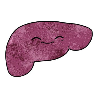 vektör çizim karikatür karaciğer