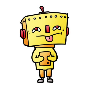 Çizgi film robotunun vektör çizimi