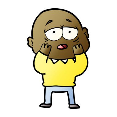 yorgun kel adam çizgi film